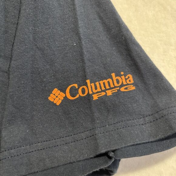 Columbia Performance Fishing Gear PFG Navy Blue T-Shirt Men's Size Small Hook - Picture 6 of 12